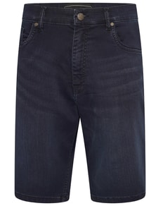 KAM Knitted Denim Stretch Shorts Moonlight